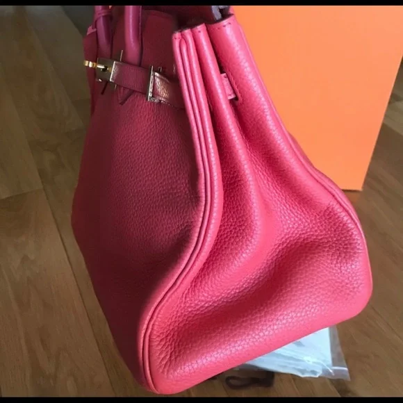 Hermes Birkin bag 🌹Bougainvillier Clemence GHW - Picture 10 of 13